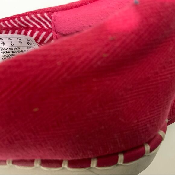 Cloudsteppers by Clarks Step Glow Slip Pink Canvas Loafer Flats Shoes Womens 5M - Picture 7 of 10